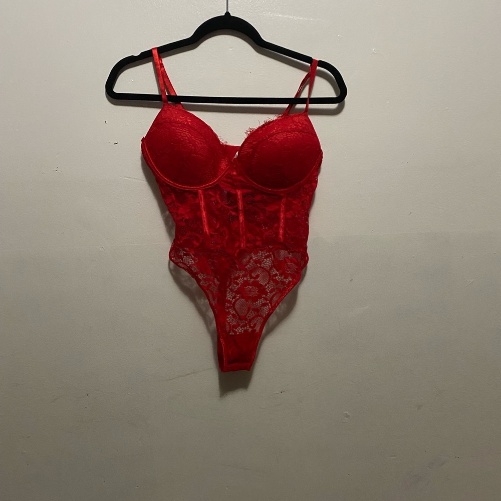 Fashion Nova Red Lingerie Teddy